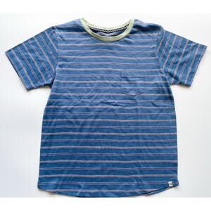 Boy's Sovereign Code Blue Striped Short Sleeve Pocket T-Shirt Size 14/16
